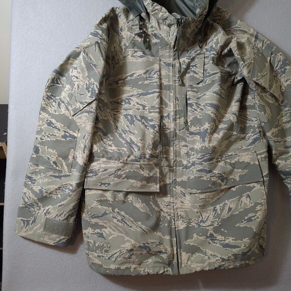 US Air Force Parka APECS All Purpose Environmental Camo Tiger Stripe Small Reg - Picture 2 of 10